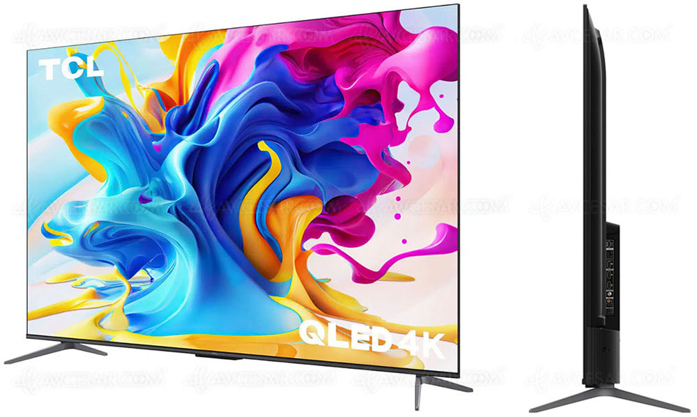 TCL C645, QLED Ultra HD 4K HDR Dolby Vision/Dolby Atmos VRR 120 Hz 1080p  Google TV